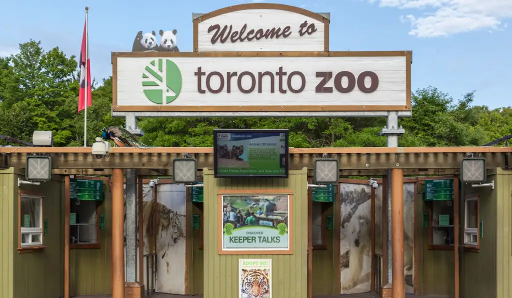 Entrance of Toronto Zoo, Ontario, Canada.