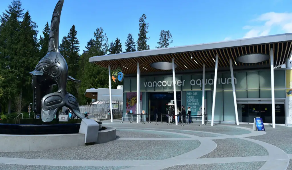  The entrance to Vancouver Aquarium in Stanley park BC Canada 