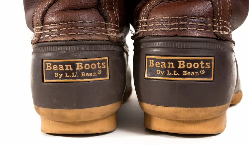 Bean boots from L.L. Bean isolated on white
