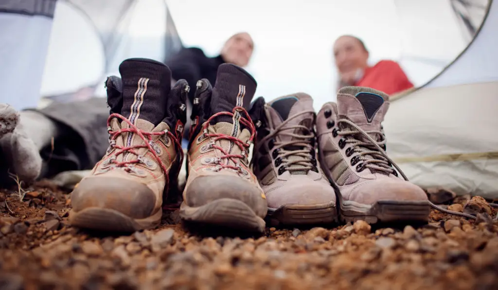 Shoes With Hikers Relaxing 