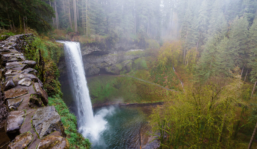 Trail of Ten Falls at Silver Falls State Park in Oregon 