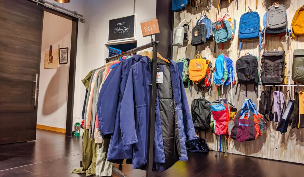 outdoors and recreation store filled with hiking and camping gear
