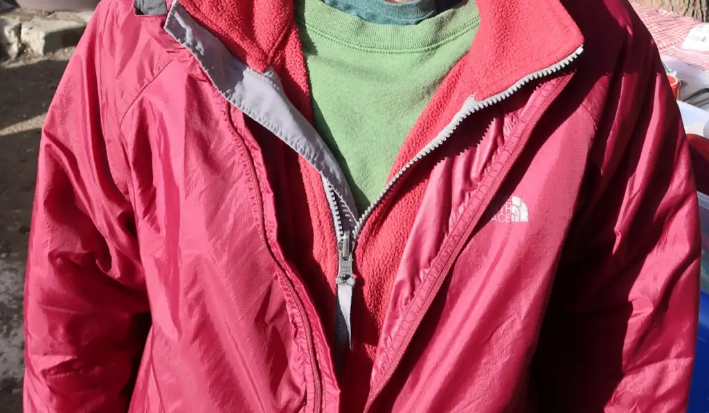 colorful layers of clothing. Layering is a good strategy for the rapidly changing weather, spring time in Colorado